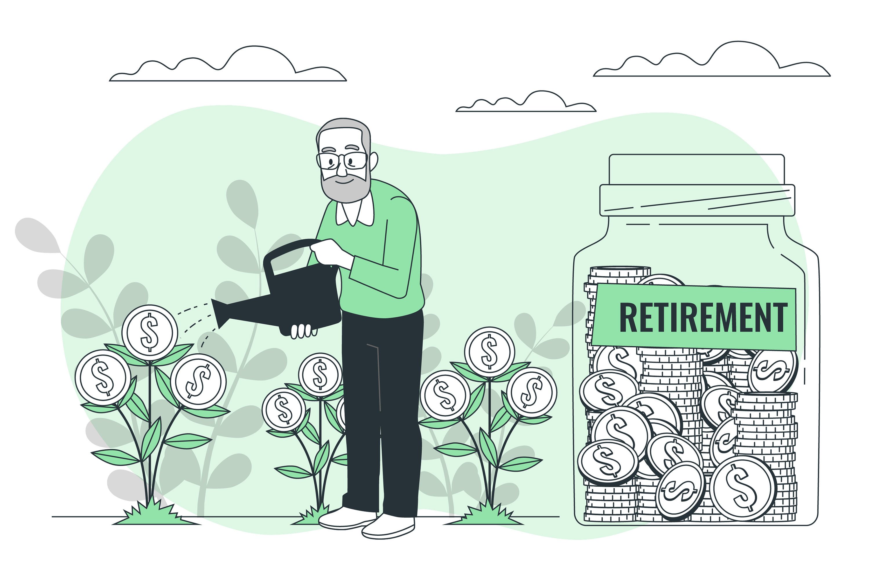 Pension Deposit Illustration